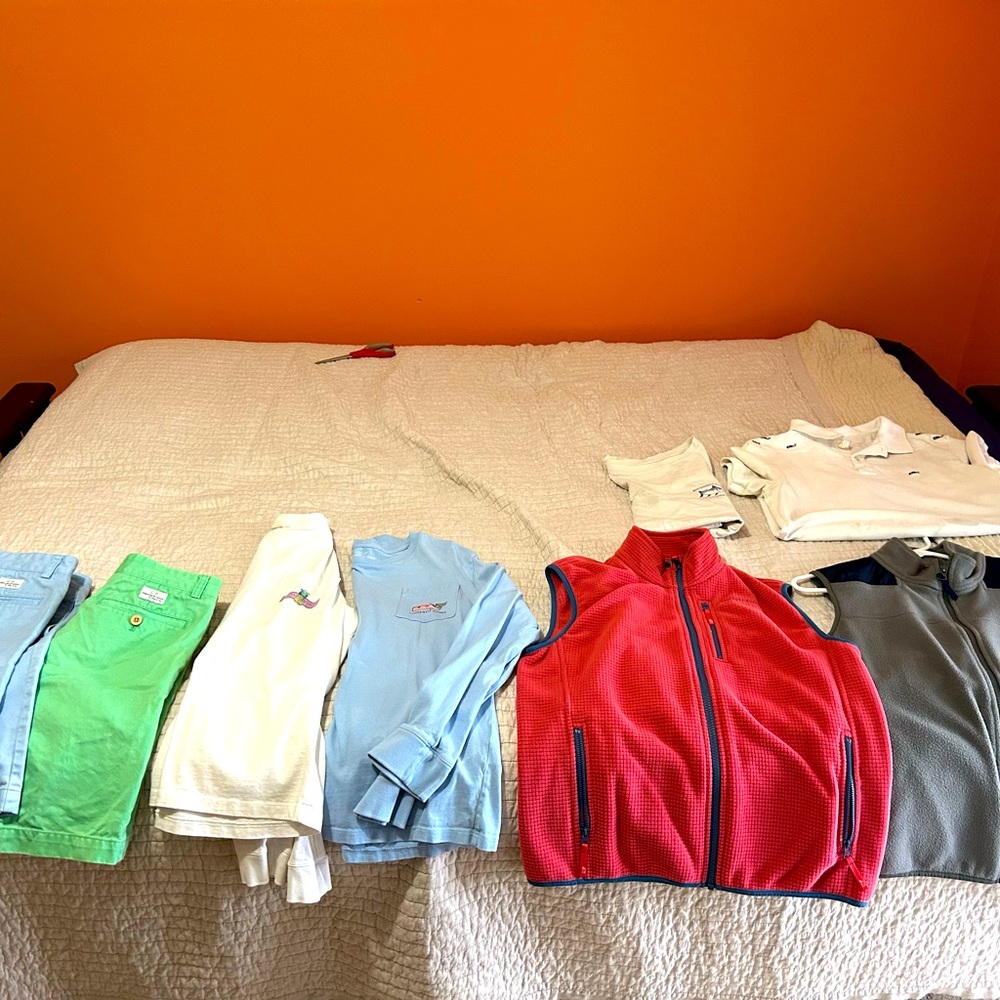 vineyard vines boys clothes size youth large, adult xsmall and shorts size 14